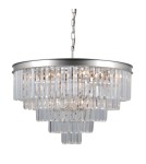 Glamour chandeliers - Italux Verdes 11xE14 Pendant Silver PND-44372-11A-SLVR-BRW. - product 1