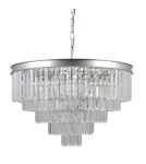 Glamour chandeliers - Italux Verdes 11xE14 Pendant Silver PND-44372-11A-SLVR-BRW. - product 2