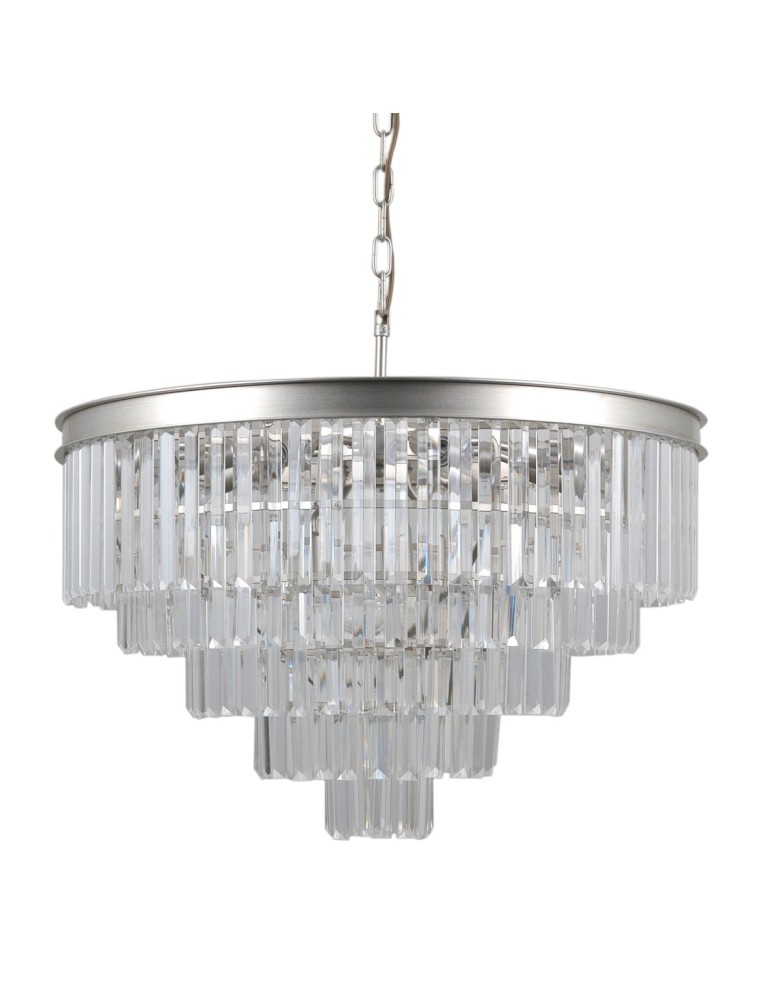 Glamour chandeliers - Italux Verdes 11xE14 Pendant Silver PND-44372-11A-SLVR-BRW. - product kolory-swiatla.pl 2