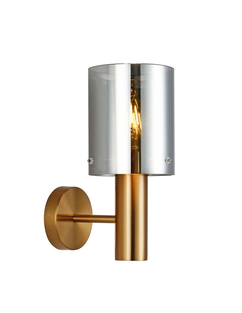 Wall lamps - Italux Sardo 1xE27 Brass Wall lamp WL-5581-1A-BRO+SG - product kolory-swiatla.pl 1