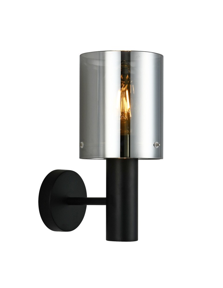 Wall lamps - Italux Sardo 1xE27 Wall lamp Black WL-5581-1A-BK+SG - product kolory-swiatla.pl 1