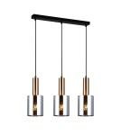 Triple pendant lamps - Italux Sardo 3xE27 Brass Pendant PND-5581-3-BRO+SG - product 1