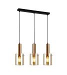 Triple pendant lamps - Italux Sardo 3xE27 Brass Pendant PND-5581-3-BRO+AMB - product 1