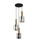 Loft pendant lamps - Italux Sardo 3xE27 Hanging Brass PND-5581-3A-BRO+SG - product 1