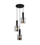 Triple pendant lamps - Italux Sardo 3xE27 Pendant Black PND-5581-3A-BK+SG - product 1