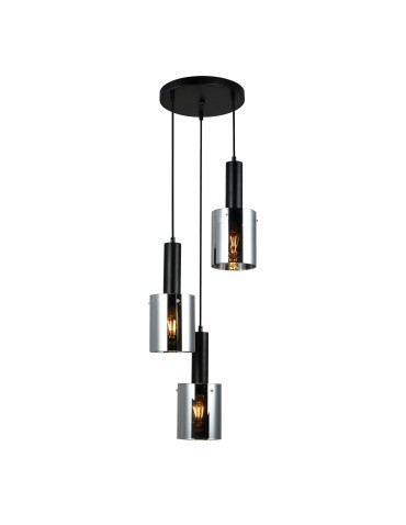 Italux Sardo 3xE27 Pendant Black PND-5581-3A-BK+SG