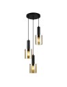 Italux Sardo 3xE27 Pendant Black PND-5581-3A-BK+AMB