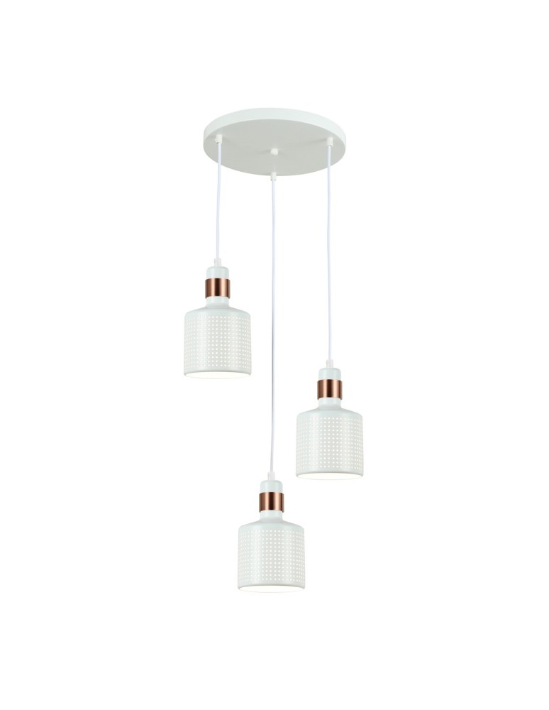 Triple pendant lamps - Italux Restenza 3xE27 Pendant White PND-2439-3-WH - product kolory-swiatla.pl 1