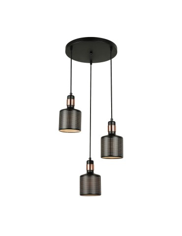 Italux Restenza 3xE27 Pendant Black PND-2439-3-BK