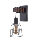 Loft wall lamps - industrial - Italux Reda 1xE27 Wall lamp Black matte WL-4793-1-L - product 1