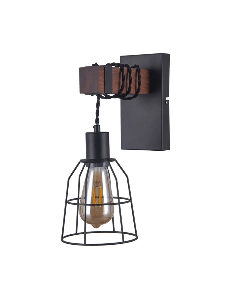 Loft wall lamps - industrial - Italux Reda 1xE27 Wall lamp Black matte WL-4793-1-L - product kolory-swiatla.pl 1