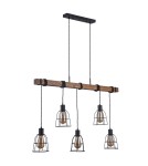 Loft pendant lamps - Italux Reda 5xE27 Pendant Pendant Black matte PND-4793-5-L - product 1