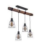 Loft pendant lamps - Italux Reda 4xE27 Pendant Black matte PND-4793-4-L - product 1