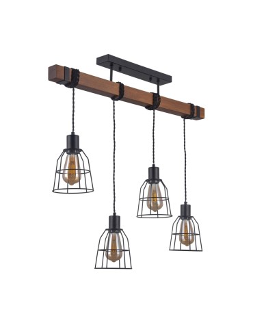 Italux Reda 4xE27 Pendant Black matte PND-4793-4-L