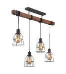 Loft pendant lamps - Italux Reda 4xE27 Pendant Black matte PND-4793-4-L - product 2