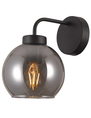 Italux Poggi 1xE27 Wall lamp Black matte WL-28028-1