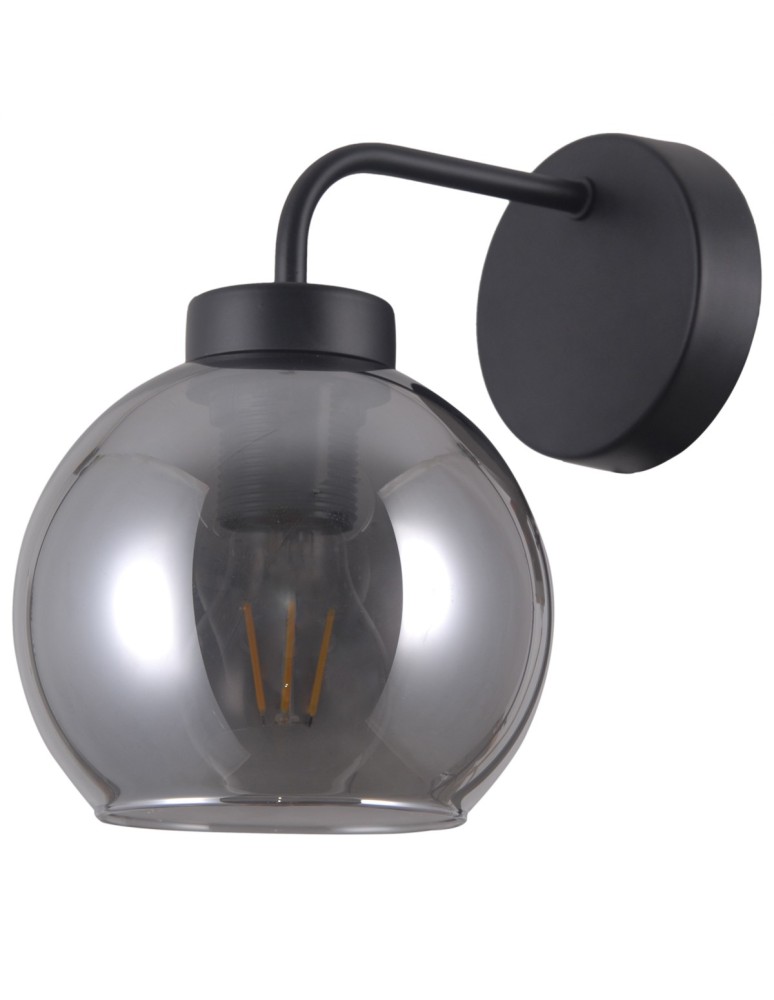 Wall lamps - Italux Poggi 1xE27 Wall lamp Black matte WL-28028-1 - product kolory-swiatla.pl 2