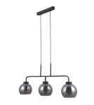 Loft pendant lamps - Italux Poggi 3xE27 Pendant Pendant Black matte PND-28028-3 - product 2