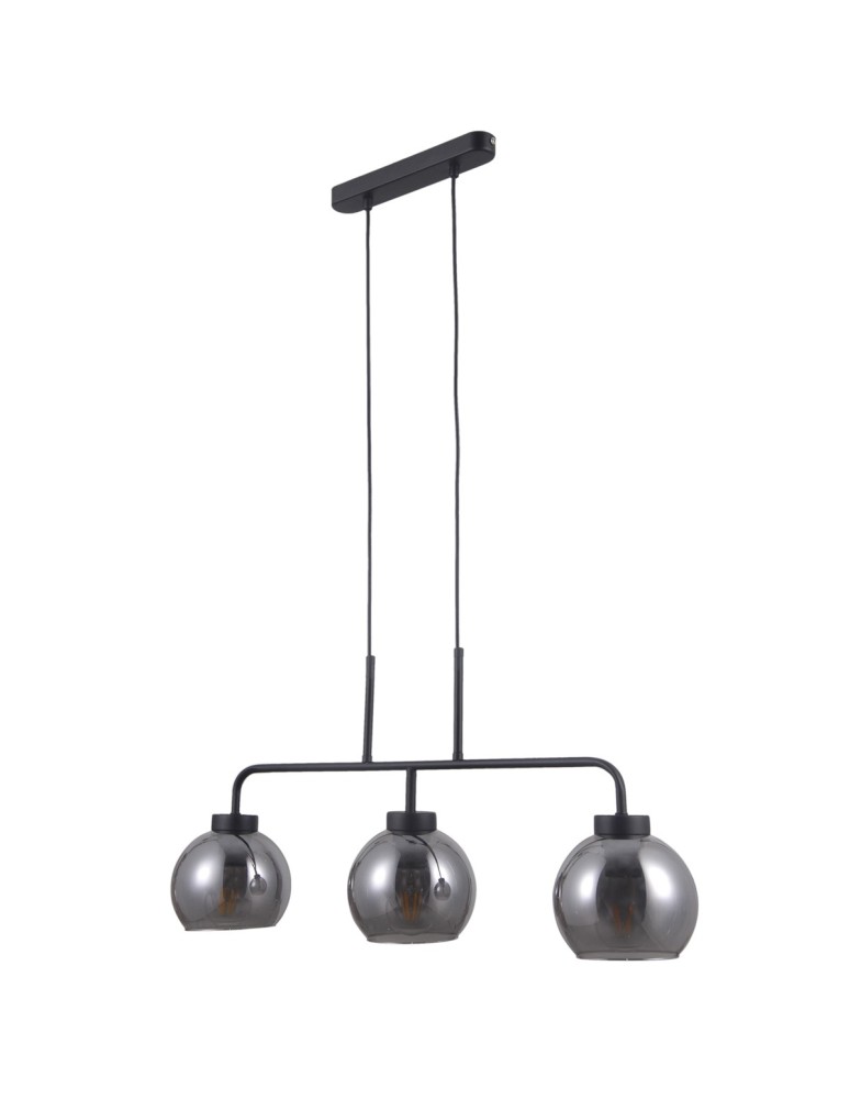 Loft pendant lamps - Italux Poggi 3xE27 Pendant Pendant Black matte PND-28028-3 - product kolory-swiatla.pl 2