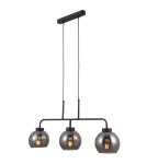 Loft pendant lamps - Italux Poggi 3xE27 Pendant Pendant Black matte PND-28028-3 - product 1