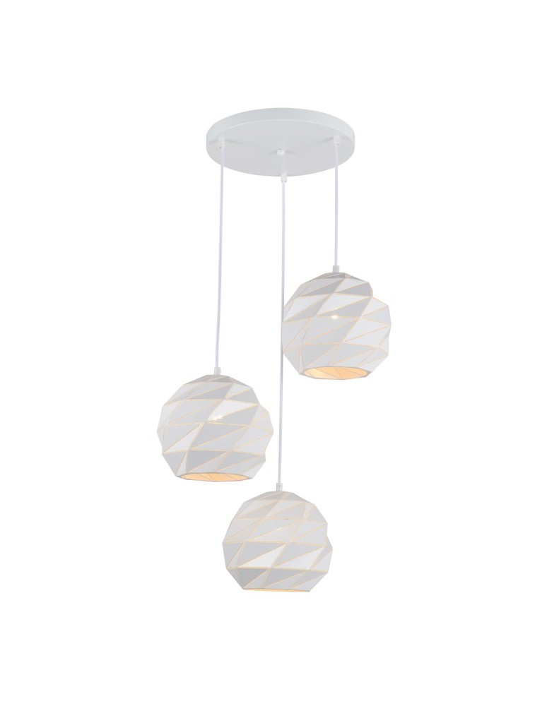 Triple pendant lamps - Italux Palermo 3xE27 Pendant White PND-2424-3S-WH - product kolory-swiatla.pl 1
