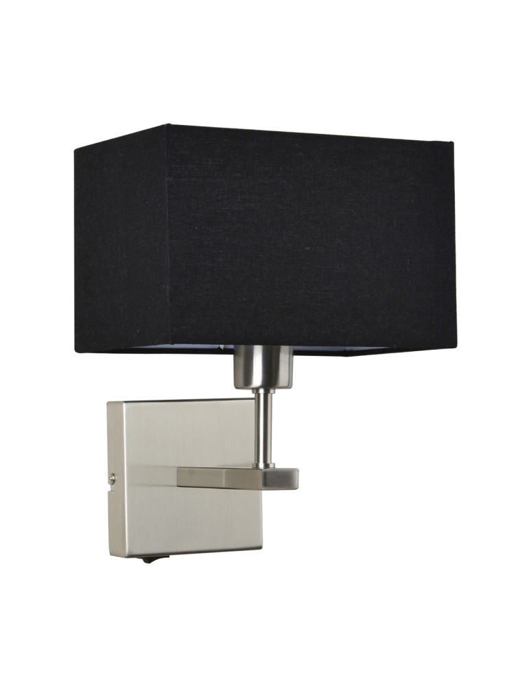 Wall lamps with lampshade - Italux Norte 1xE27 Wall lamp Nickel WL-1122-1-A-SN-RC-BL - product kolory-swiatla.pl 1