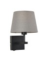 Italux Norte 1xE27 Wall lamp Matte black WL-1122-1-A-BM-RO-GR