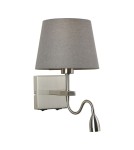 Wall lamps - Italux Norte E27+LED 60W+3W 350lm 3000K Wall lamp Nickel WL-1122-2-BL-SN-RO-GR - product 1