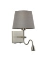 Italux Norte E27+LED 60W+3W 350lm 3000K Wall lamp Nickel WL-1122-2-BL-SN-RO-GR