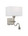 Italux Norte E27+LED 60W+3W 350lm 3000K Wall lamp Nickel WL-1122-2-BL-SN-RC-WH