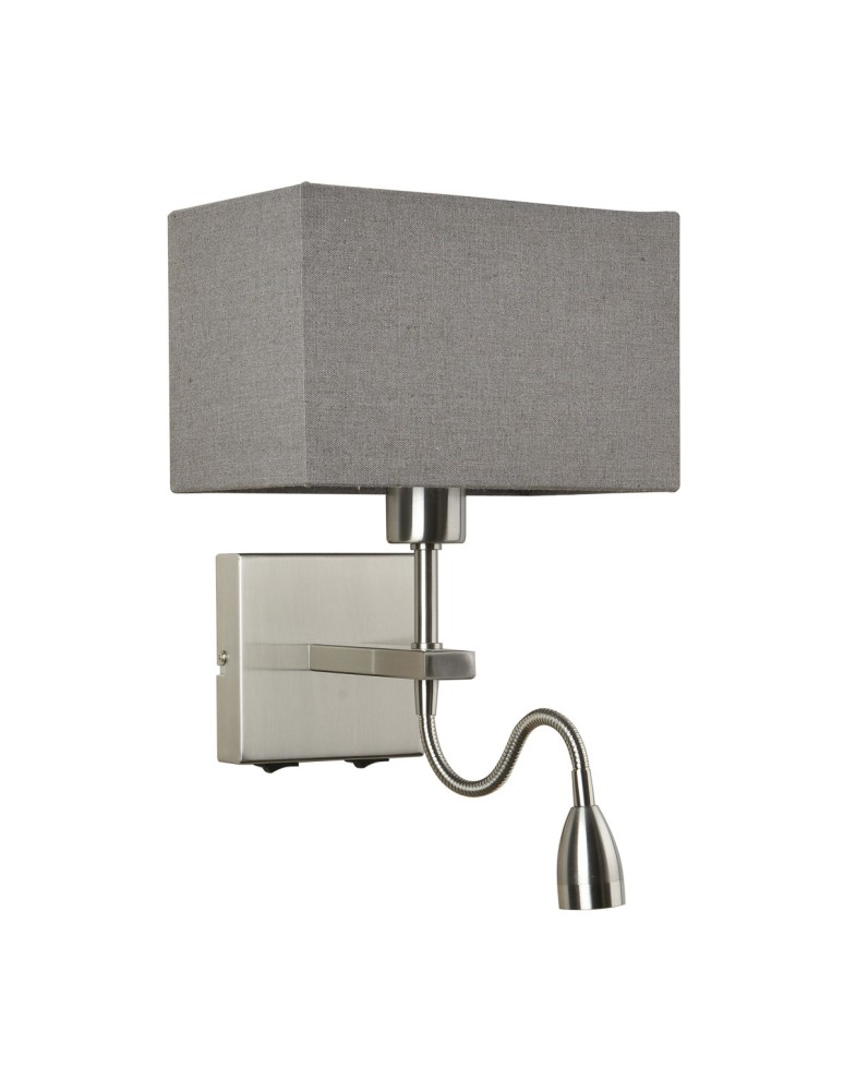 Wall lamps - Italux Norte E27+LED 60W+3W 350lm 3000K Wall lamp Nickel WL-1122-2-BL-SN-RC-GR - product kolory-swiatla.pl 1