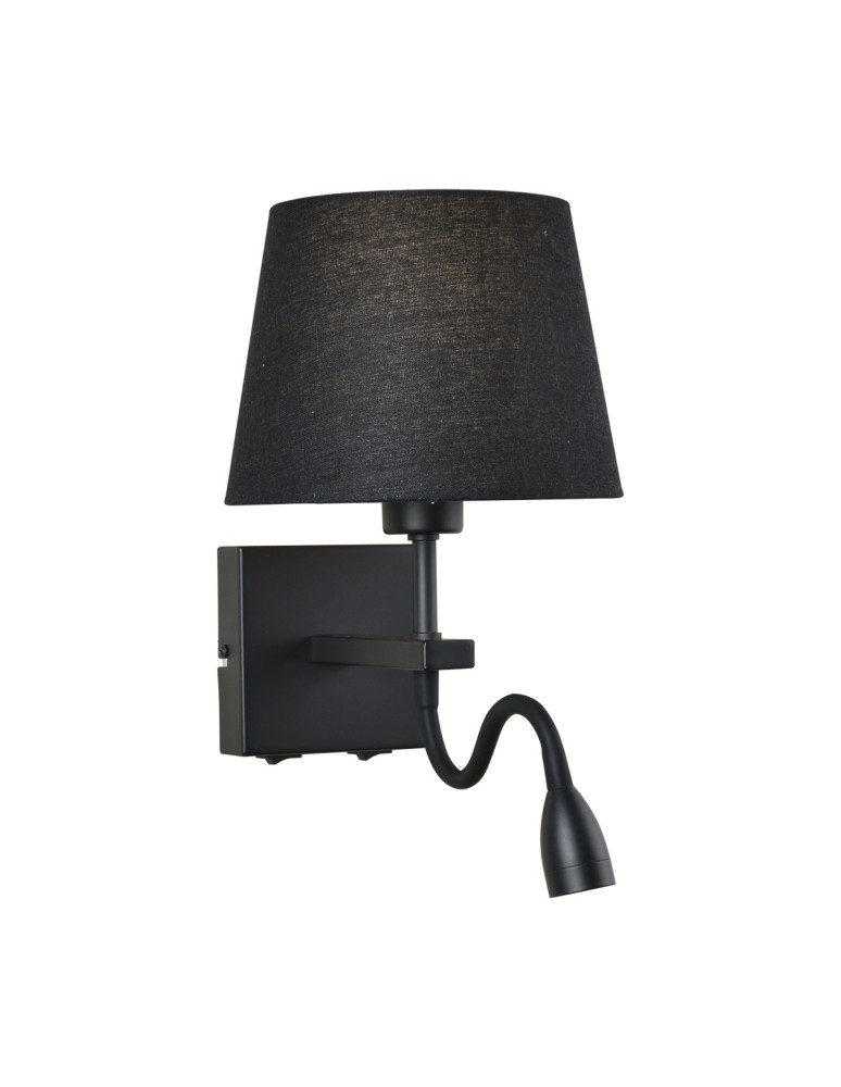 Wall lamps - Italux Norte E27+LED 60W+3W 350lm 3000K Wall lamp Black mat WL-1122-2-BL-BM-RO-BL - product kolory-swiatla.pl 1