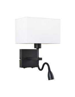 Italux Norte E27+LED 60W+3W 350lm 3000K Kinkiet WL-1122-2-BL-BM-RC-WH