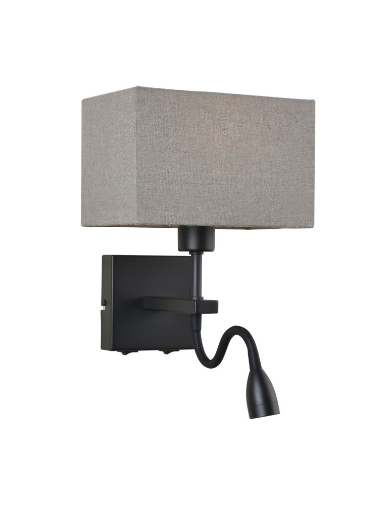 Wall lamps - Italux Norte E27+LED 60W+3W 350lm 3000K Wall lamp Black mat WL-1122-2-BL-BM-RC-GR - product kolory-swiatla.pl 1