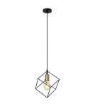 Geometric pendant lamps - Italux Morestel 1xE27 Pendant Black Gold MDM-4244/1 BK+BRO - product 2