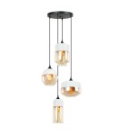 Pendant lamps - Italux Molina 4xE27 Pendant Black MDM-4364/4 W+AMB - product 1