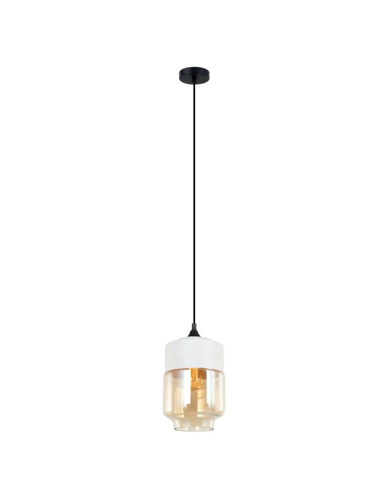 Pendant lamps - Italux Molina 1xE27 Pendant Black MDM-2377/1 W+AMB - product kolory-swiatla.pl 2