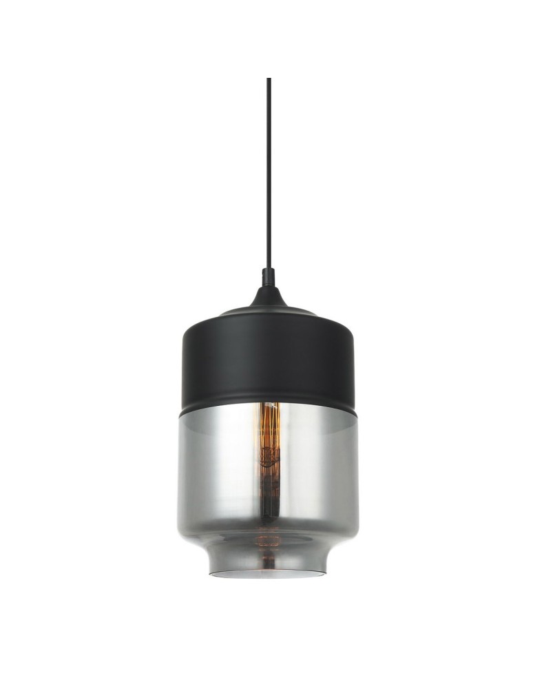 Pendant lamps - Italux Molina 1xE27 Pendant Black MDM-2377/1 BK+SG - product kolory-swiatla.pl 1