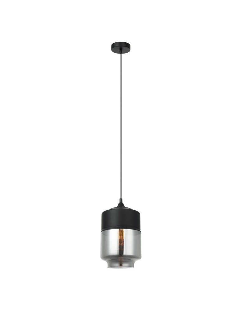 Pendant lamps - Italux Molina 1xE27 Pendant Black MDM-2377/1 BK+SG - product kolory-swiatla.pl 2