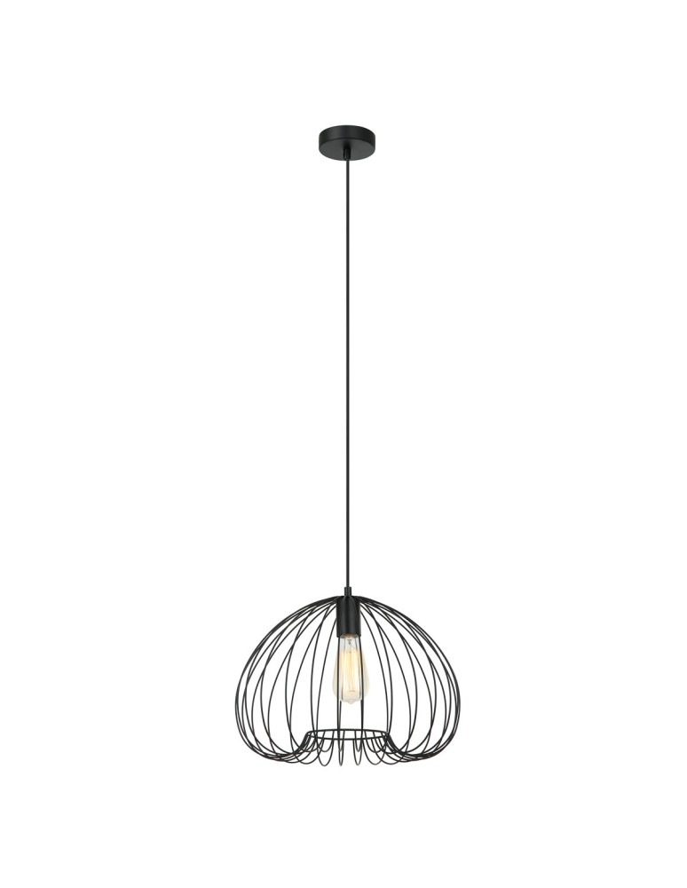 Loft pendant lamps - Italux Meddi 1xE27 Pendant Black MDM-4583-1 BK - product kolory-swiatla.pl 2