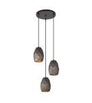 Pendant lamps - Italux Harley 2xE27 Pendant Graphite Gold Champagne MDM-3480/3A GR+GD - product 1