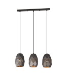 Triple pendant lamps - Italux Harley 3xE27 Pendant Graphite Gold Champagne MDM-3480/3 GR+GD - product 1