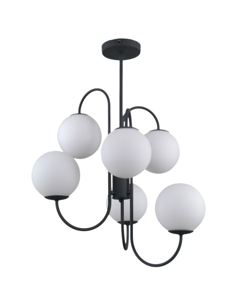 Retro chandeliers - Italux Gela 6xG9 Pendant Black PND-5500-6-BK - product kolory-swiatla.pl 1