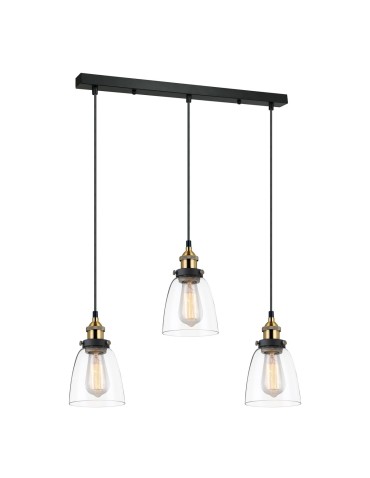 Italux Francis 3xE27 Pendant Black Gold MDM-2563/3 GD+CL