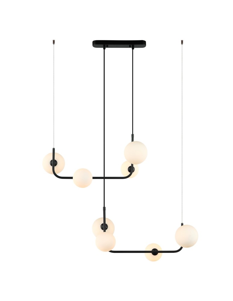 Pendant lamps - Italux Ferrand 8xG9 Pendant Black MDM-4123/8 BK - product kolory-swiatla.pl 1