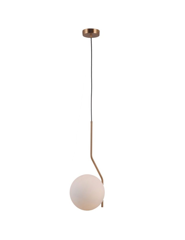 Pendant lamps spheres - Italux Carimi 1xE27 Hanging Brass Honey PND-3300-1-HBR - product kolory-swiatla.pl 3