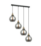 Pendant lamps on a strip - Italux Cardena 4xE27 Pendant Black Gold MDM-4330/4 GD+SG - product 1