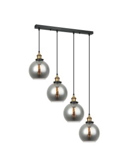 Italux Cardena 4xE27 Wisząca Czarny złoty MDM-4330/4 GD+SG