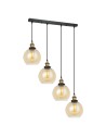 Italux Cardena 4xE27 Wisząca Czarny złoty MDM-4330/4 GD+AMB