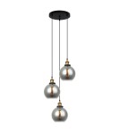 Triple pendant lamps - Italux Cardena 3xE27 Pendant Black Gold MDM-4330/3 GD+SG - product 1